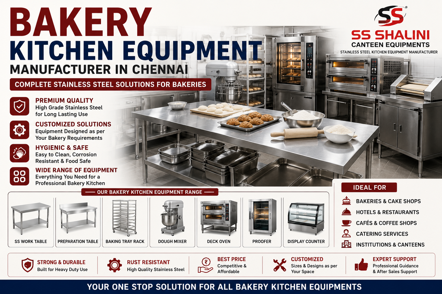 SS Work Table Manufacturer in Chennai for Stainless Steel Commercial Kitchens - Commercial Kitchen Equipment Chennai